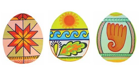 До с. 99: Великодні писанки. Педмалюнок